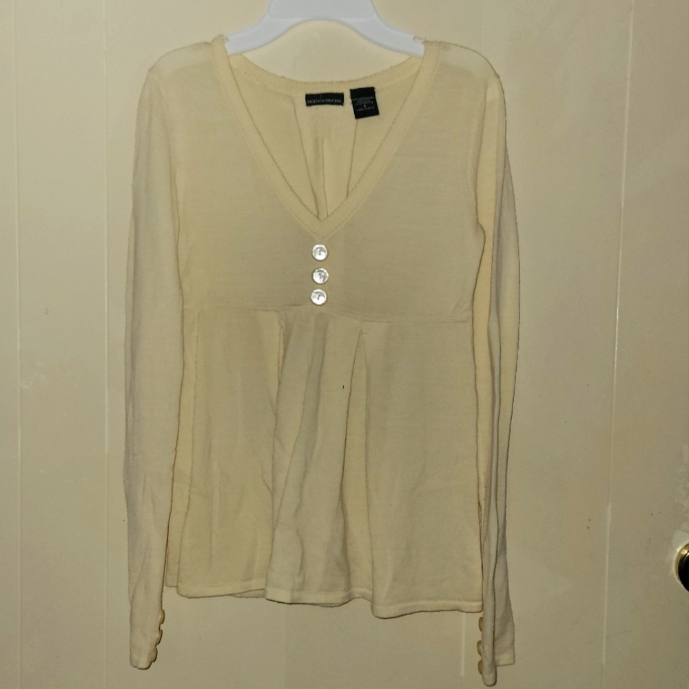 Small cream long sleeve top